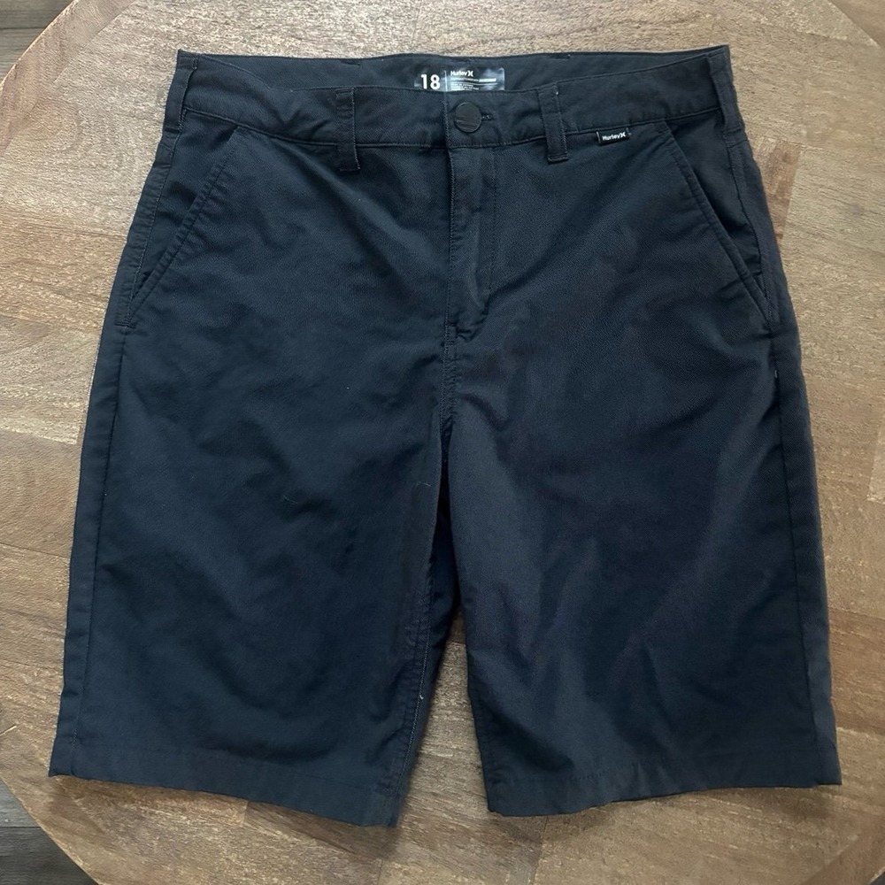 Hurley Boy's Black Dri-Fit Shorts‎ Size 18